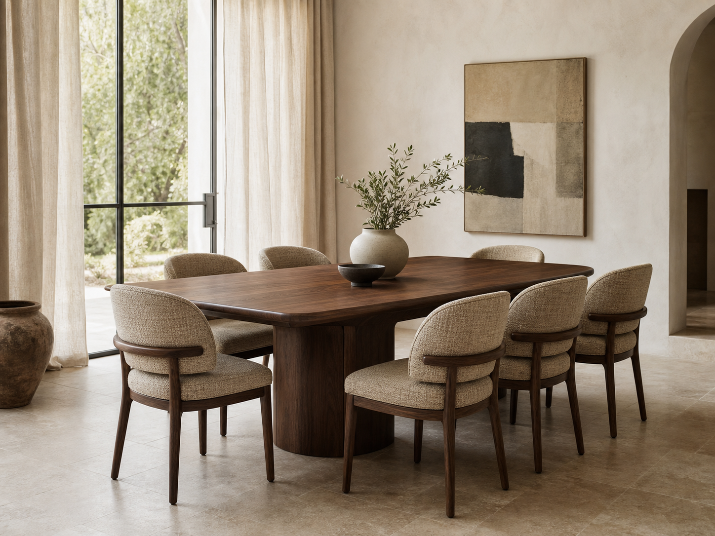 Harbour walnut dining set